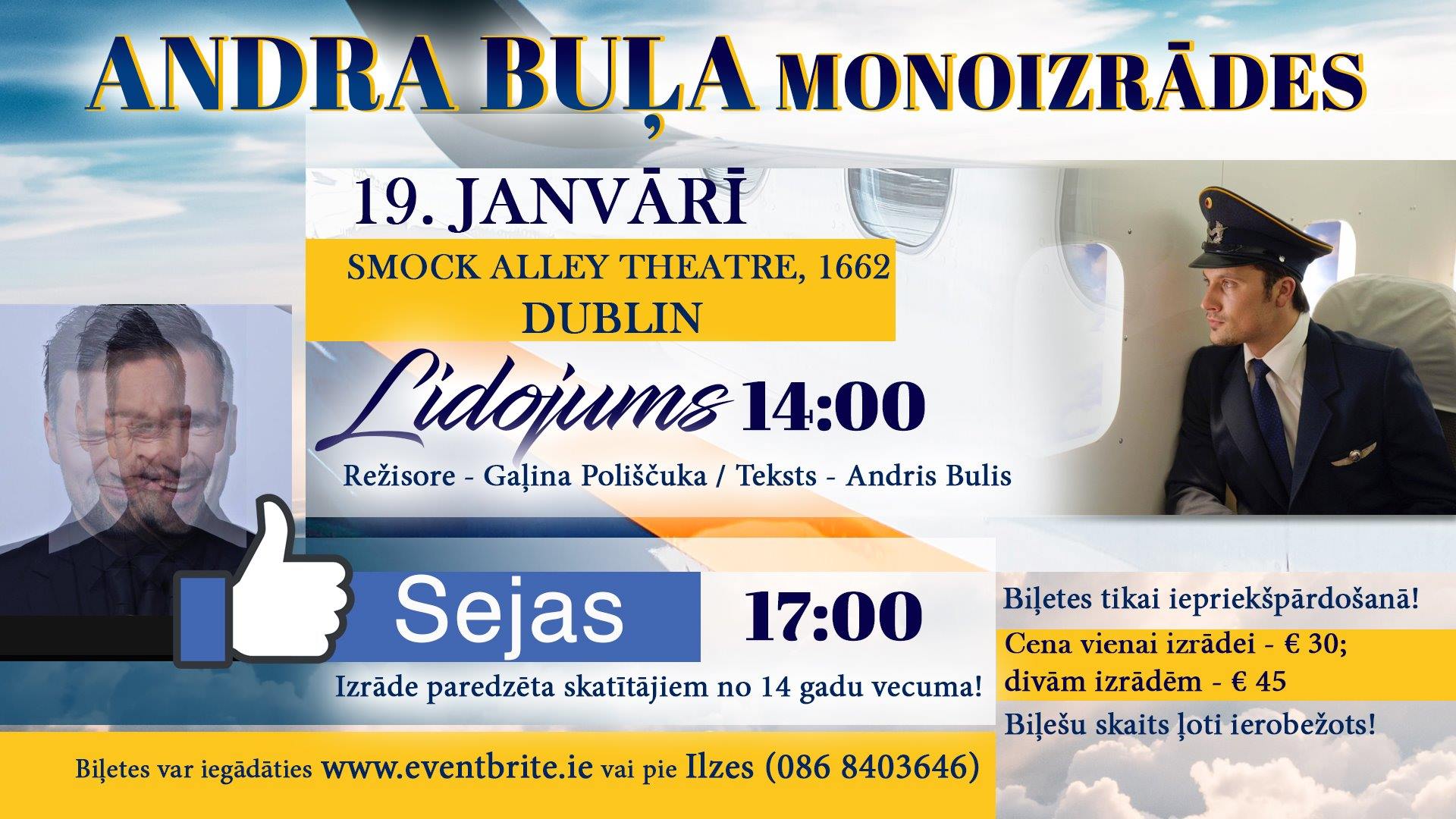 Andra Buļa monoizrādes Dublinā