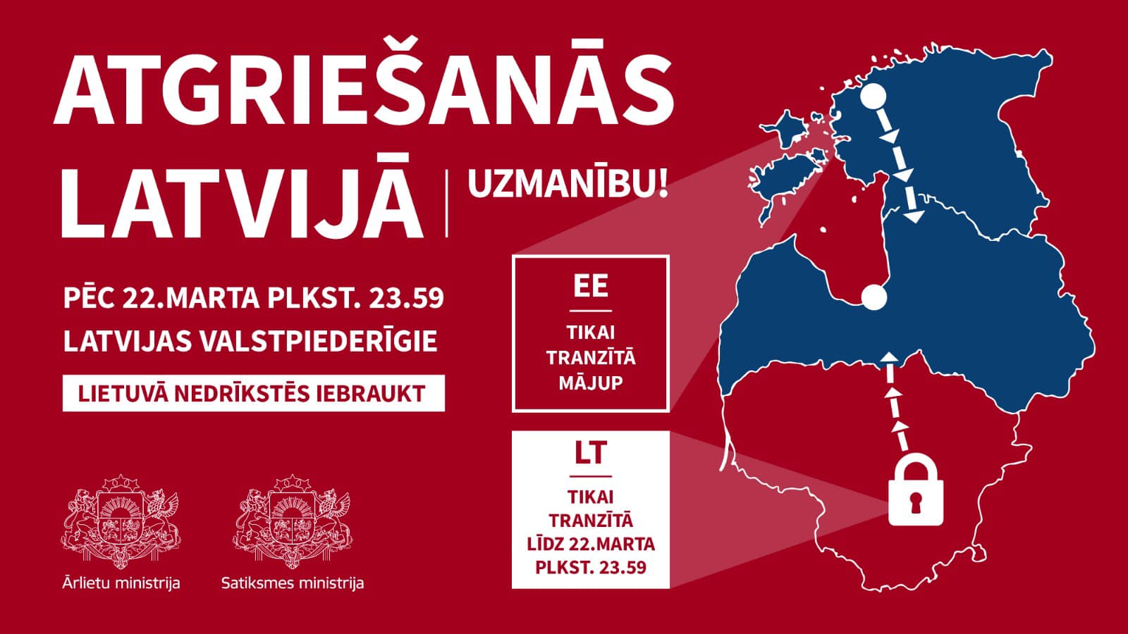 Lietuva atstāj humāno koridoru atvērtu ārvalstniekiem līdz nedēļas beigām