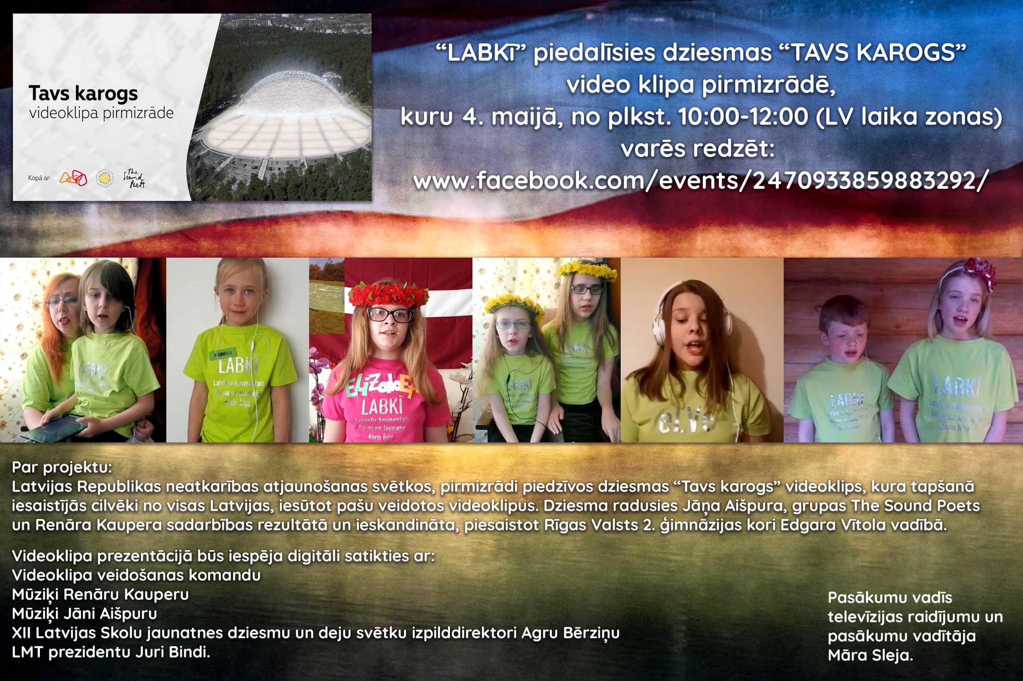 4.maijā notiks dziesmas “Tavs karogs” videoklipa digitālā pirmizrāde