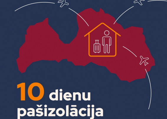 Latvijā samazina pašizolācijas termiņu līdz desmit dienām
