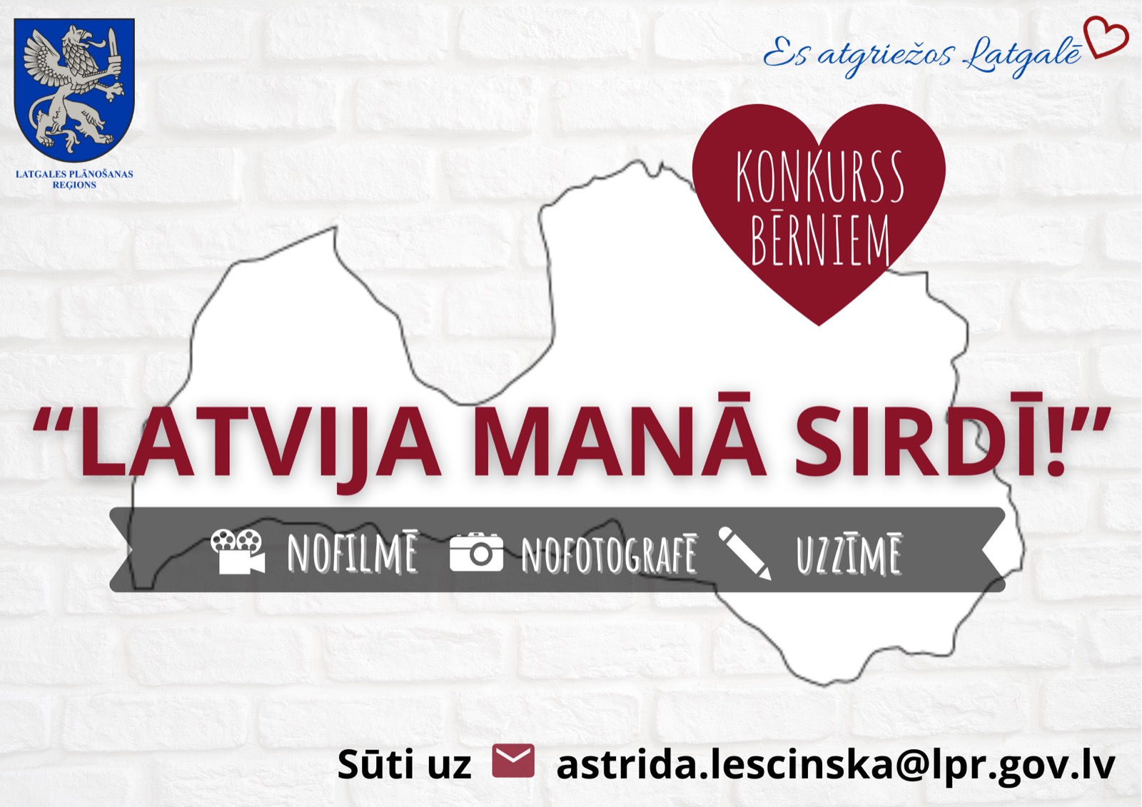 Izsludināts radošais konkurss bērniem “LATVIJA manā sirdī!”