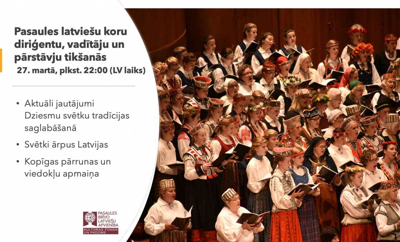 Pirmais pasaules latviešu koru diriģentu salidojums tiešsaistē
