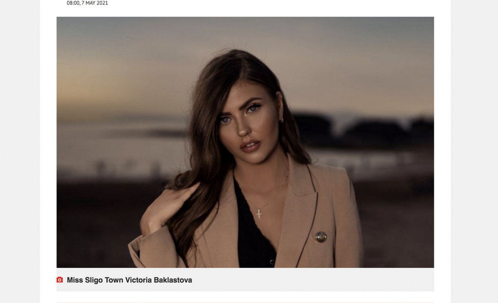 Uz Miss Ireland titulu šogad pretendē arī Viktorija Baklasova