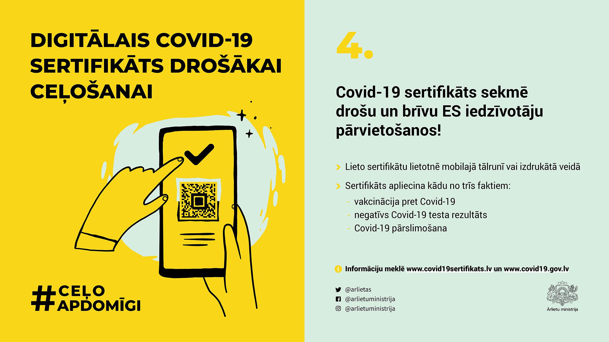 ES dalībvalstīs sāk darboties digitālais “Covid” sertifikāts
