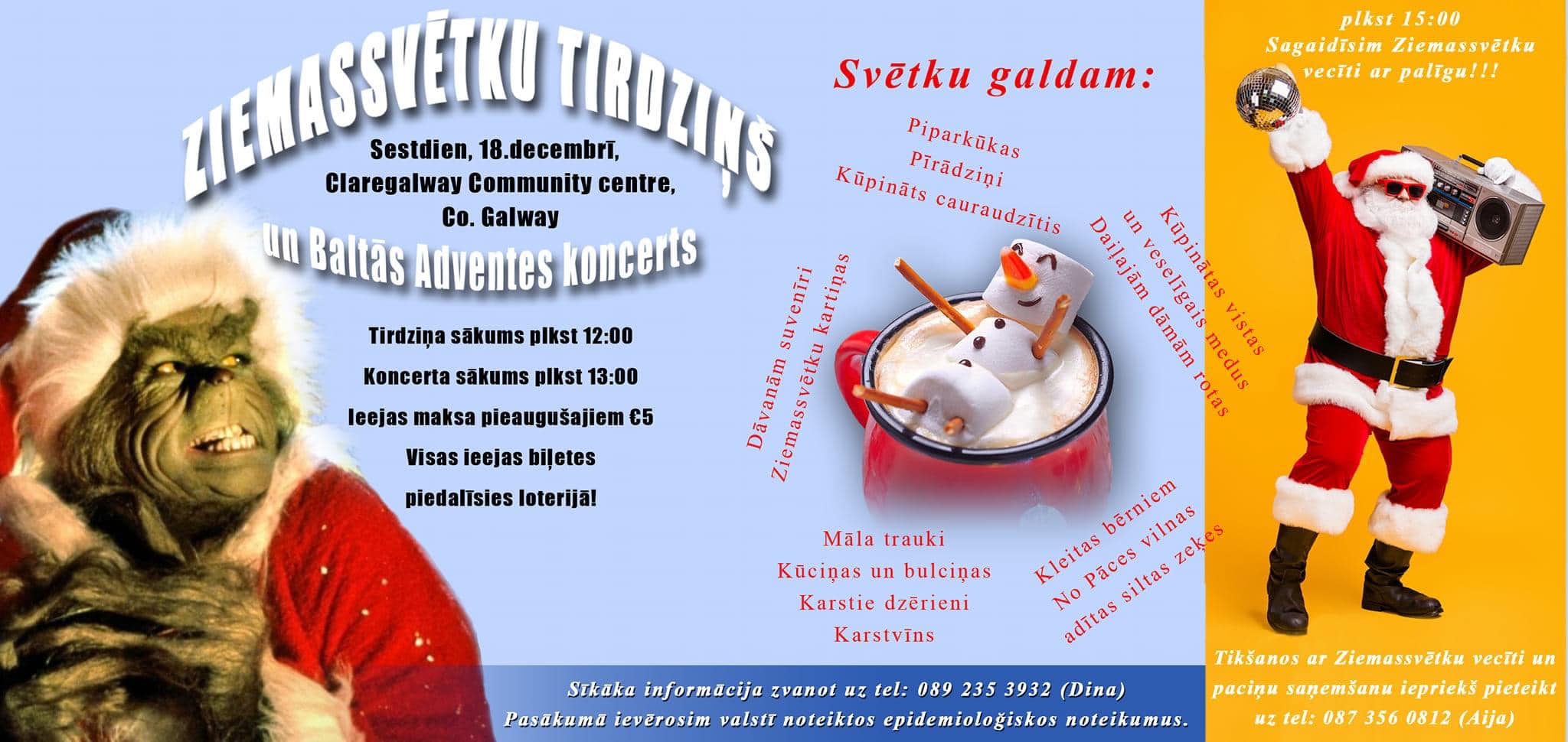Koncerts un Ziemassvētku tirdziņš Co. Galway