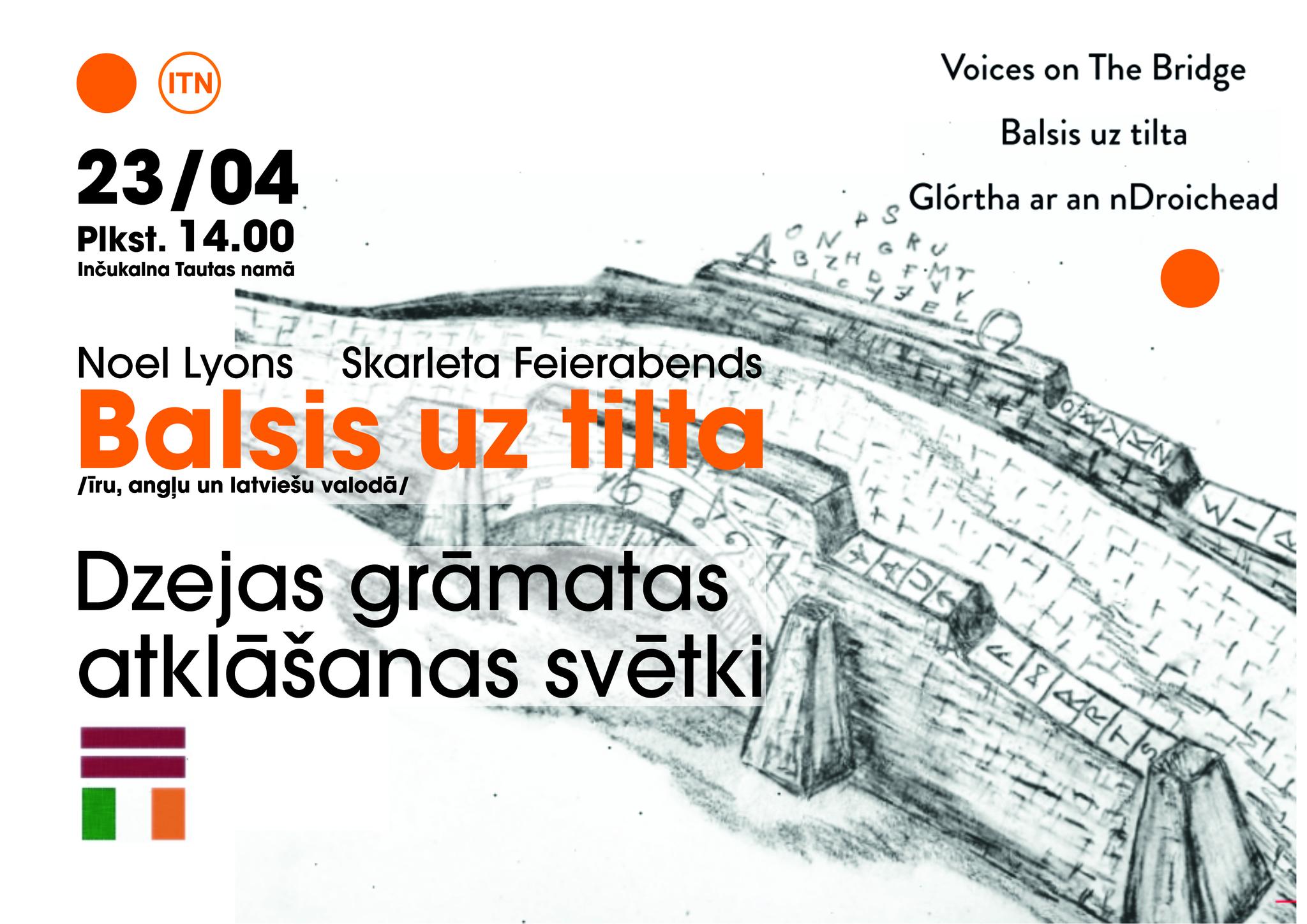 Dzejas krājums “Balsis uz tilta” lasāms latviešu, angļu un īru valodās