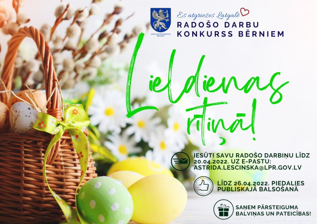 Radošs konkurss bērniem “Lieldienas rītiņā”
