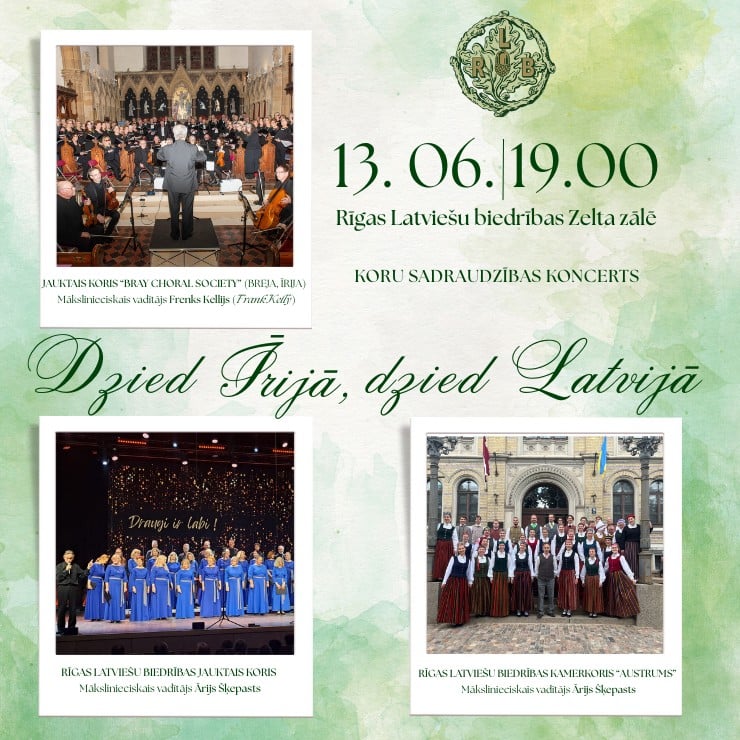 Koru sadraudzības koncerts “Dzied Īrijā, dzied Latvijā”